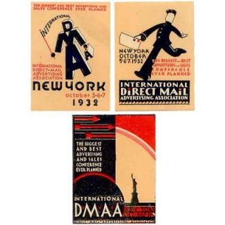 NY 1932 Intl DMAA Adv & Sales Conference Poster Stamps