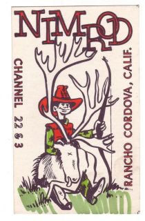 QSL CB Radio Card California CA Rancho Cordova Hunting Hunter Buck 
