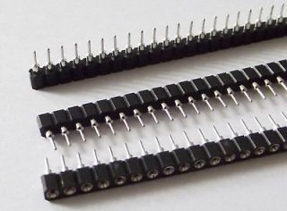 12pcs 1 X 40 Pin Single Row 2.54 Round Female Machine Pin Header 