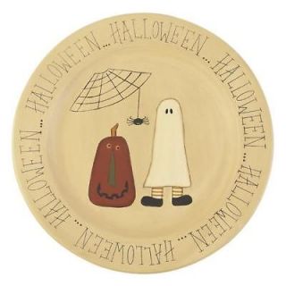Primitive Wooden Halloween Pals Plate