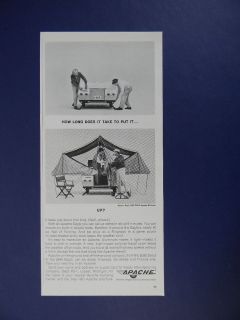 1963 APACHE EAGLE POP UP TENT CAMP TRAILER SALES PHOTO AD