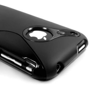 BLACK TPU RUBBER CASE COVER SKIN FOR IPHONE 3G 3GS NEW