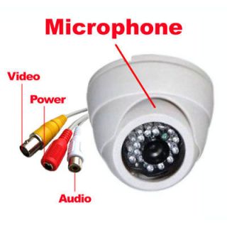 IR CCTV Dome Security Camera wide angle with Audio