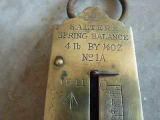 Antique Salters Spring Balance 4 lb scales dated 1941