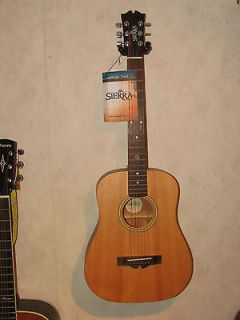 Sierra Travel Size Acoustic Guitar SOLID TOP    Comes with Gig Bag