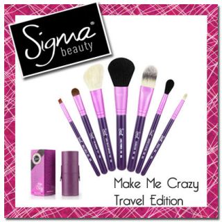Sigma 7 Travel Brushes Kit/Set in Brush Holder, Make Me Crazy in 