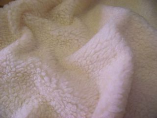 Faux Fur SHERPA FLEECE Fabric CREAM   All Sizes Bulk Discounts FREE 
