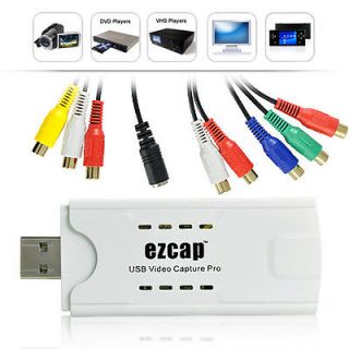Audio & Video Capture Device USB AV Recorder, Record TV Movies Game 