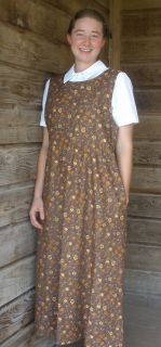 Ladies modest jumper dress long full cotton floral Aline PLUS pick 