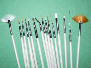 15 brush nail art set design painting pen tool