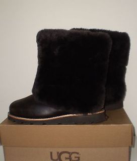 UGG Womens MAYLIN Boot STOUT (BROWN) Leather 7US NWOB MSRP $270