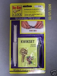 KWIKSET SECURITY & MAXIMUM SECURITY (5 pin) Rekey Kit