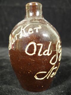   stoneware pottery advertsing whiskey jug R. H. Parker Old Style