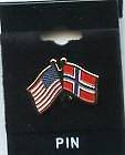 Norway & USA Flag Norwegian American Lapel Pin