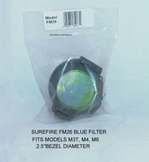 SUREFIRE FM26 BLUE FILTER 2.5 FITS M3T, M4, M6 FREE SHIP USA