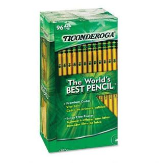 Dixon Ticonderoga 13872 Woodcase Pencil, HB #2, Yellow Barrel 144 