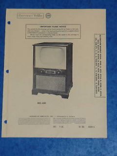Photofact Folder Silvertone Console TV Howard W. Sams