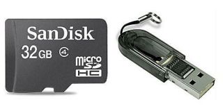 SanDisk 32GB Class 4 MicroSD/Micro SDHC/TF Flash Memory Card w/mini+SD 