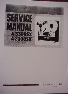 TEAC A 2300SX & A 3300SX TAPE DECK SERVICE MANUAL 59 pg