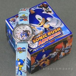 Free Ship Sonic the Hedgehog Wrist Watch Children Boys Xmas Gift W 
