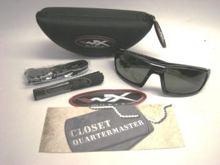 Wiley X Censor Glasses w Polarized Smoked Green Lens and Black frame