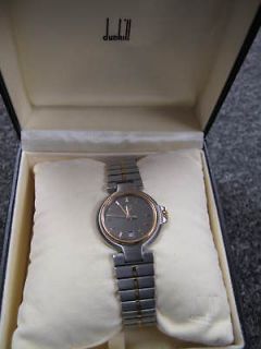 Womens DUNHILL QUARTZ WATCH New battery with warranty Date/Time works 