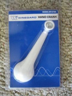 RV   Winegard TV Antenna Hand Crank, WHITE, RP 6795