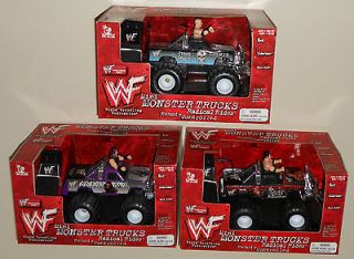 1998 WWF Remote Controlled Mini Monster Trucks wwe wcw truck car cars 