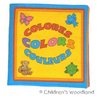 COLORS CLOTH/SOFT BOOK IN SPANISH/FRENCH KIDS BABY