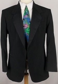 40R Raffinati TUXEDO SMOKING SOLID BLACK sport coat jacket suit blazer 