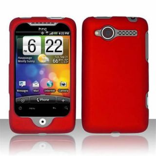 Newly listed Red Hard Snap On Cover Case Protector for HTC Wildfire 