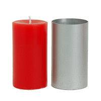 Round Pillar Seamless Aluminum Candle Molds 2 inch size (You Choose 