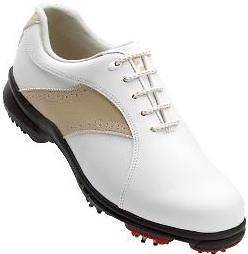 2011 Footjoy Greenjoy Ladies Golf Shoes White/Tan Color Closeout $90 