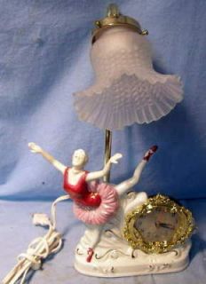 Awesome, Unique BALLERINA Lamp with Clock ** NEAT **