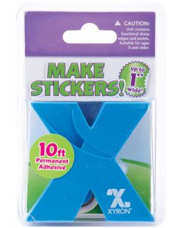 Xyron Mini Disposable X Sticker Maker 1 x 10ft Permanent Blue