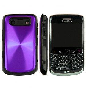 PURPLE BLACKBERRY BOLD 9700 METAL PLATED CASE COVER