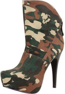 Ankle High Military Dress Platform Sheryl 2 Stiletto Heel Bootie Shoe 
