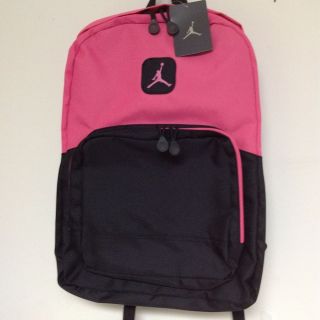 Air Jordan Backpack Black Pink Girl Bookbag School Bag NEW Pink Jump 