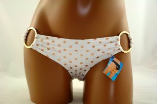 Victorias Secret Cheeky Hipkini bottom in gold dots sz S M