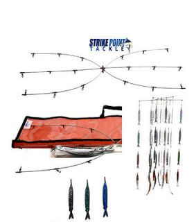 Strike Point Tackle 36 Dredge & Teaser Kit Silver Fish Strips