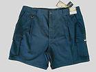   GREAT LOOKING Navy Blue Stretch Waist Cargo Shorts Size 42 NWT