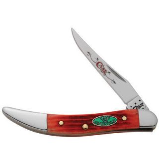 CASE XX KNIVES RED BONE TEXAS TOOTHPICK CHRISTMAS SHIELD KNIFE #32605 