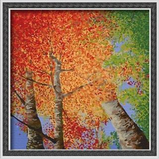 Acrylic Paint by Number Kit DIY Painting 40x40cm (16x16) the Fall 
