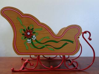 Decorative Wooden Sleigh with metal runners ~ 