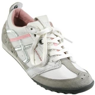 Replay Womens Casual Shoes Selen Tumble White & Pink Leather