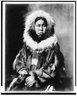   ,Inuit,fur lined hood,coat,clothing,dress,cuffs,Native peoples,c1903