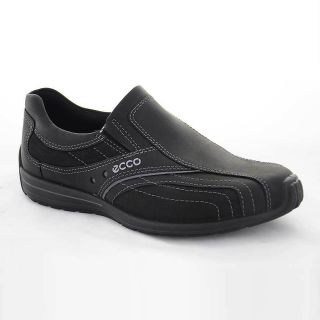 Ecco Mens Casual Shoes Stream Black Leather