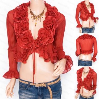 red chiffon blouse in Tops & Blouses