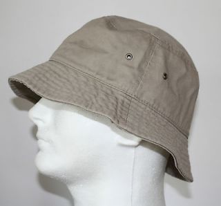 100% COTTON MEN FISHING BUCKET HAT / CAP   LARGE / XL   DARK BEIGE 