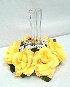 silk flower candle rings in Crafts